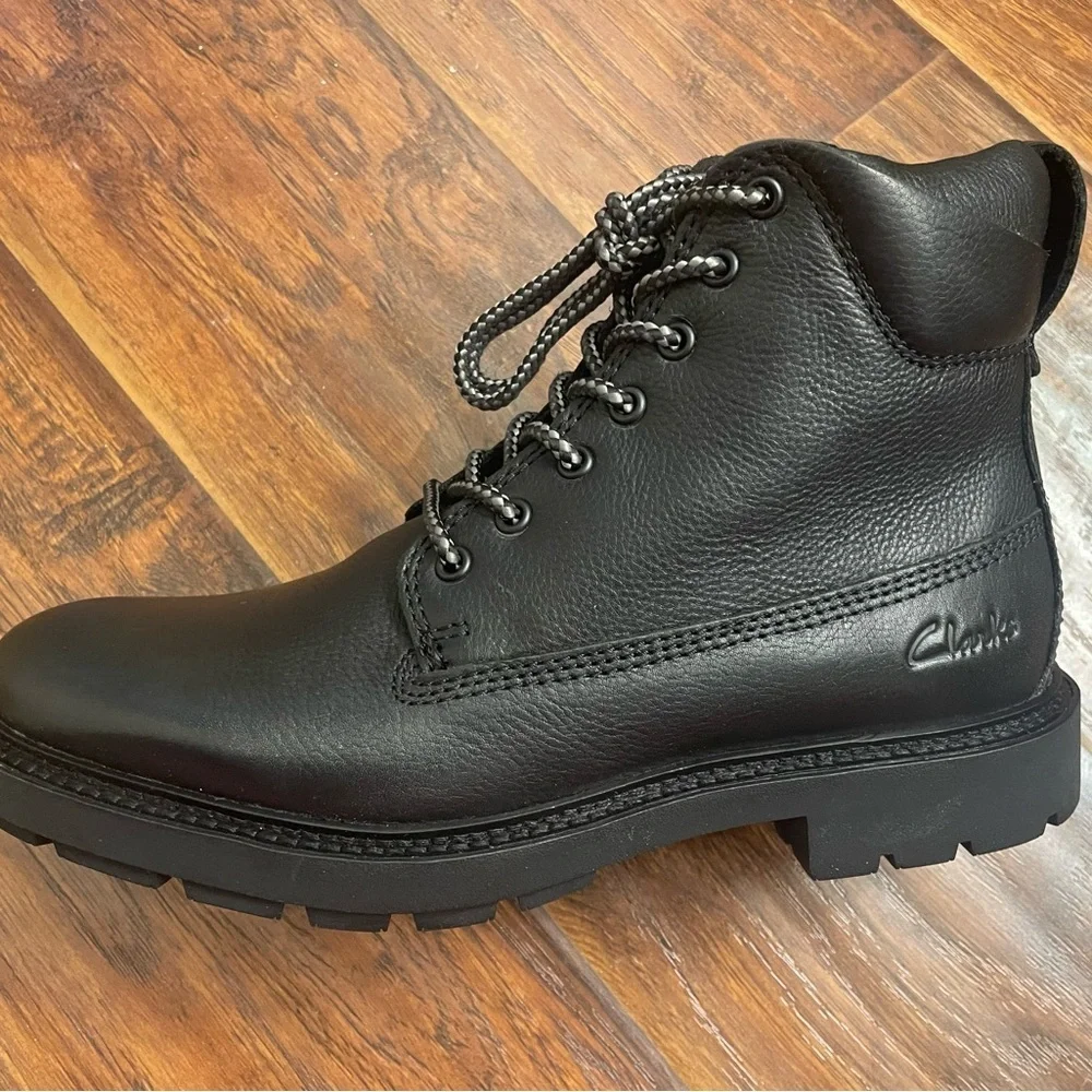 Clarks Men's Black Leather Boots